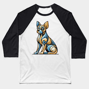 Pop art dog illustration. cubism illustration of a dog Baseball T-Shirt